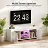 TV staliukas Aosom TV spintelė, 120x34x45 cm, balta, medžio drožlių plokštė