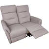 Home4You Dvivietė atlošiamoji sofa „BOWERS“ su rankiniu mechanizmu, smėlio spalvos