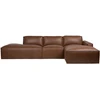 Home4You Kampinė sofa „BURTON RC“ iš rudos odos