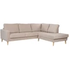 Home4You Kampinė sofa „HANSON RC“, smėlio spalvos