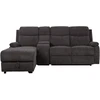 Home4You Kampinė sofa „PROVENCE LC“, su elektrine arba rankine atlošimo funkcija, tamsiai pilka