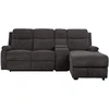 Home4You Kampinė sofa „PROVENCE RC“, su elektrine arba rankine atlošimo funkcija, tamsiai pilka