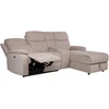 Home4You Kampinė sofa „PROVENCE RC“, su elektrine arba rankine atlošimo funkcija, šviesiai pilkos spalvos