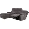 Home4You Kampinė sofa „PROVENCE LC“, su elektrine arba rankine atlošimo funkcija, tamsiai pilka