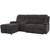 Home4You Kampinė sofa „PROVENCE LC“, su elektrine arba rankine atlošimo funkcija, tamsiai pilka