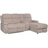 Home4You Kampinė sofa „PROVENCE RC“, su elektrine arba rankine atlošimo funkcija, šviesiai pilkos spalvos