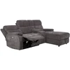 Home4You Kampinė sofa „PROVENCE RC“, su elektrine arba rankine atlošimo funkcija, tamsiai pilka