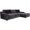 Sofa Home4You Kampinis sofos komplektas „HERDIS RC“, tamsiai pilkos spalvos