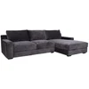 Sofa Home4You Kampinis sofos komplektas „HERDIS RC“, tamsiai pilkos spalvos
