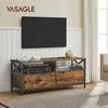 TV staliukas Songmics TV spintelė, 120x40x50 cm, ruda ir juoda