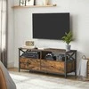 TV staliukas Songmics TV spintelė, 120x40x50 cm, ruda ir juoda