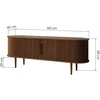 TV staliukas Novanook TV spintelė, ORA, 58x160x40 cm, riešutas