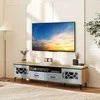 TV staliukas Promotions TV stovas, 180,5x35x46 cm, baltas