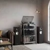 TV staliukas Relaxdays Hi-fi stovas, 78x61x52 cm, pilkas, metalas ir MDF