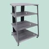 TV staliukas Relaxdays Hi-fi stovas, 78x61x52 cm, pilkas, metalas ir MDF