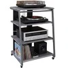 TV staliukas Relaxdays Hi-fi stovas, 78x61x52 cm, pilkas, metalas ir MDF