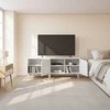TV staliukas Relaxdays TV spintelė, 6 skyreliai, balta, su saugykla