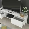 TV staliukas Skandica Komoda, MIRKA, 130x35 cm, Balta