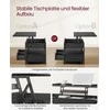 TV staliukas Songmics Kavos staliukas 100x50x48 cm Pilka Juoda Su daiktadėže