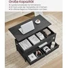 TV staliukas Songmics Kavos staliukas 100x50x48 cm Pilka Juoda Su daiktadėže