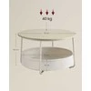 TV staliukas Songmics Kavos staliukas 75x45 cm Smėlio spalvos Su talpa
