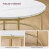 TV staliukas Songmics Kavos staliukas 80x80x45 cm Baltas Stiklas Su Saugykla