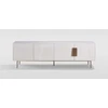 TV staliukas, Stilig, baltas, 200 x 60 x 40 cm, auksinis