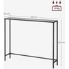 TV staliukas Songmics Konsolinis staliukas, 100.5x20x80 cm, juodas, pilkas