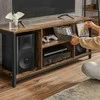 TV staliukas Vasagle TV spintelė su atvirais skyriais 40 x 120 x 50 cm vintažinė ruda-juoda