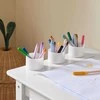 Sobuy vaikų rašomasis stalas su kėde Rašomasis stalas su spintele KMB60-W