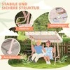 AIYAPLAY vaikiška sodo sūpynė, 2 vietų, su reguliuojamu stogeliu ir saugos diržu, 3–6 metų vaikams, rožinė, 110 x 74 x 113 cm