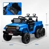 AIYAPLAY vaikiškas elektrinis automobilis, 12 V visureigis su 2.4G nuotolinio valdymo pulteliu ir priekaba, vaikiška transporto priemonė su LED žibintais, švelniu paleidimu, muzika ir garso signalu, 2,5-4 km/val., skirta 3-8 metų vaikams, šviesiai mėlynos spalvos