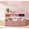 Songmics Vasagle Vaikiška lentyna su ratukais 30 x 102 x 60 cm pastelinės rožinės spalvos