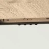 HOMCOM Išskleidžiamas valgomojo stalas 120/160 x 75 cm Virtuvės stalas 6-8 asmenims, modernus valgomojo stalas su plieninėmis kojomis, natūralios spalvos