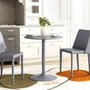 HOMCOM Valgomasis stalas, apvalus virtuvės stalas, modernus valgomasis stalas 2 asmenims, baro stalas su plienine koja, neslystantis pėdos padėklas, mažoms erdvėms, svetainei, Ø70 x 75 cm, pilka