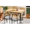 Valgomojo komplektas, SoBuy OGT52-N, 110x70x76 cm, Juodas