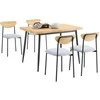 Valgomojo komplektas, SoBuy OGT52-N, 110x70x76 cm, Juodas