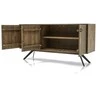Valgomojo stalas, 200 x 75 x 100 cm, Massa, rudas