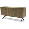 Valgomojo stalas, 200 x 75 x 100 cm, Massa, rudas
