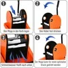 Homcom Valymo vežimėlis ant ratukų, 36 l, juodas/oranžinis, 54x41x91,5 cm, skirtas profesionaliam valymui