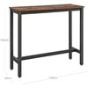 Songmics Baro stalas, 120x40x100 cm, rudas ir juodas