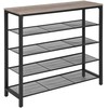 Songmics Batų lentyna, 100x30x92.5 cm, balta, juoda