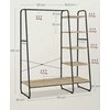 Songmics Drabužių kabykla, 45x120x160 cm, turkio ruda juoda