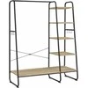 Songmics Drabužių kabykla, 45x120x160 cm, turkio ruda juoda