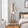 Songmics Drabužių kabykla, 50x43.5x181.6 cm, juoda, dramblio kaulo