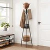 Songmics Drabužių kabykla, 50x43.5x181.6 cm, juoda, dramblio kaulo