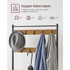 Songmics Drabužių kabykla su batų suoliuku, 70x32.5x175 cm, ruda-juoda