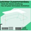 Songmics VASAGLE L formos kampinė lentyna, 2 vnt. rinkinys, sieninė lentyna
