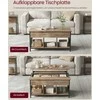 TV staliukas Songmics Kavos staliukas, 100x60x48-62 cm, rudas