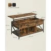 TV staliukas Songmics Kavos staliukas, 120x59,9x49,4 cm, rudas/juodas